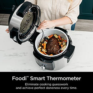 Electric Indoor Grill Air Fryer Combo,Chefavor Smokeless 11 QT 7-in-1 with  Broil, Roast, Bake, Crisp, Dehydrate, Preheat, Smart Thermometer, Extra